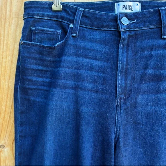 Paige Cindy Straight Jeans Raw Hem Sz 33 - Picture 3 of 6